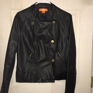 Black leather jacket